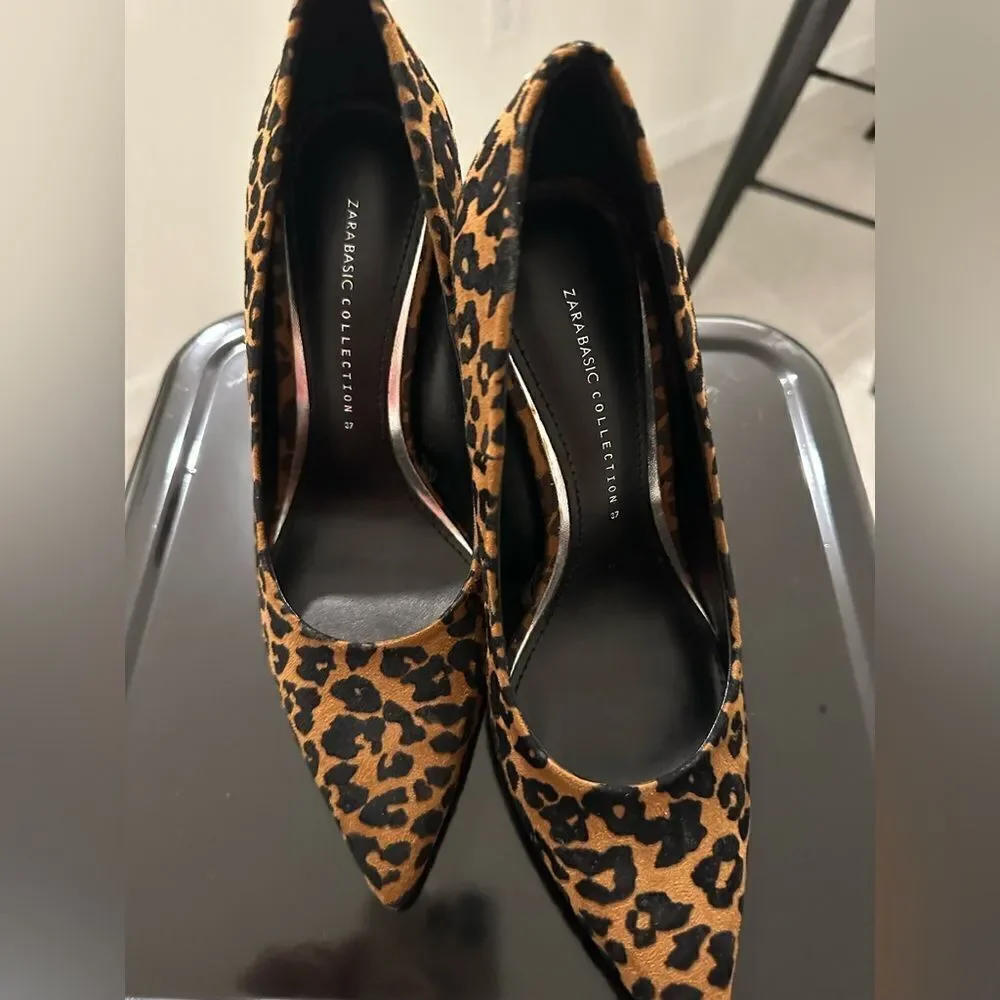 ZARA Cheetah basic collection heels - Picture 4 of 10